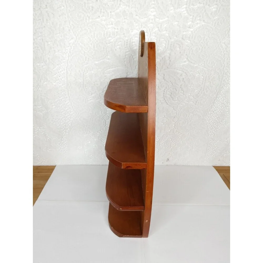 Jack Daniels 2002 Solid Wood Shot Glass Display Shelf Barrel Shape Design